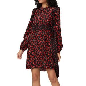 No.21 Dress Women 42 IT 6 US Black Red Lollipop Print Tie Front Silk